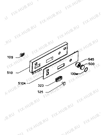 Взрыв-схема посудомоечной машины Zanussi ID4418B - Схема узла Command panel 037